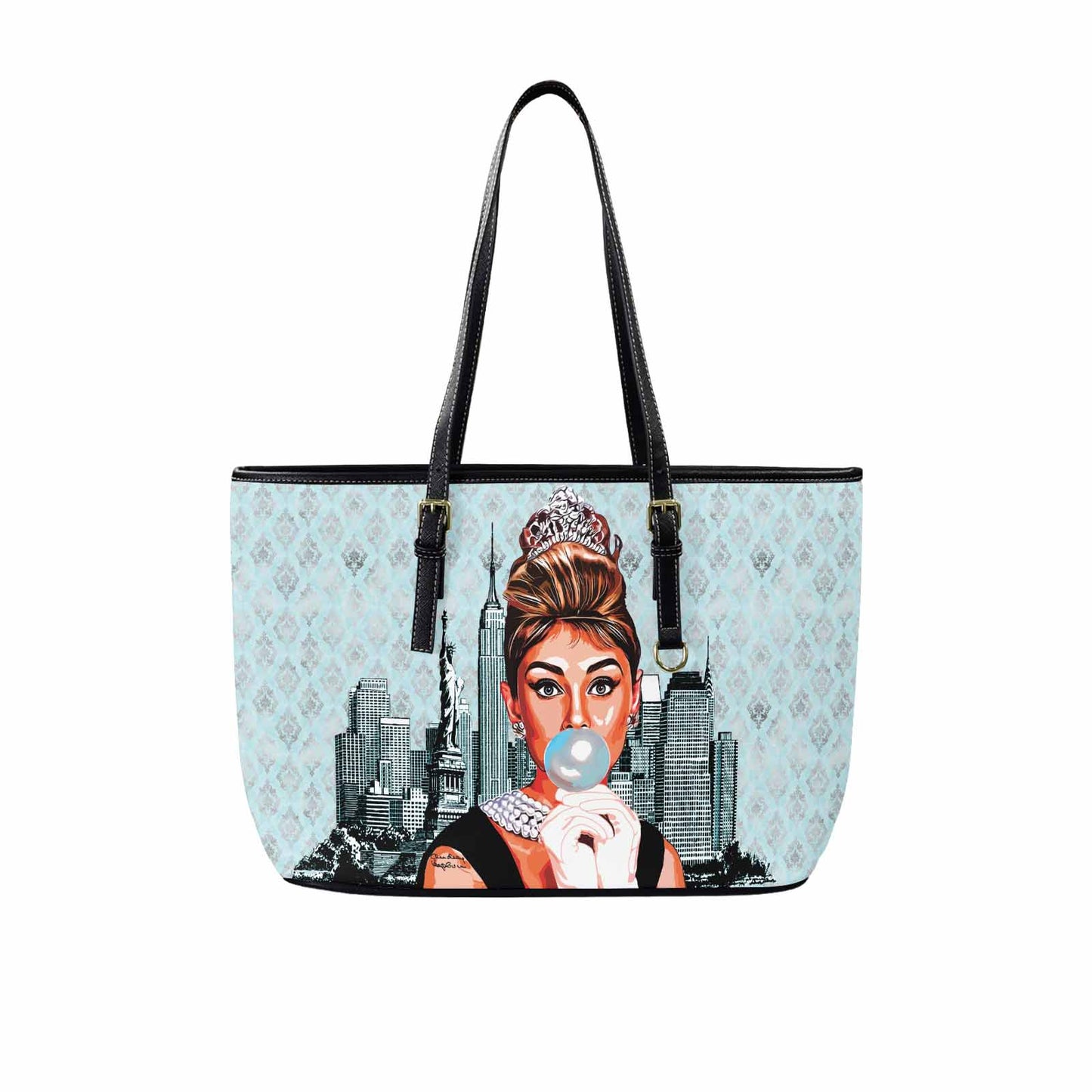 Audrey Hepburn Blue Resilient Tote Bag - Coco D'Amore
