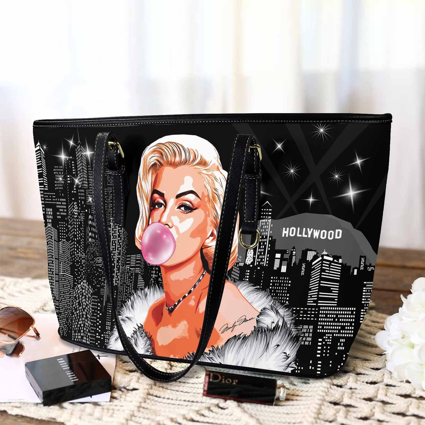 Marilyn Monroe Bubble Gum Resilient Tote Bag