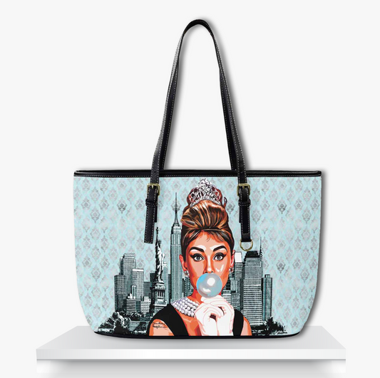 Audrey Hepburn Blue Resilient Tote Bag - Coco D'Amore