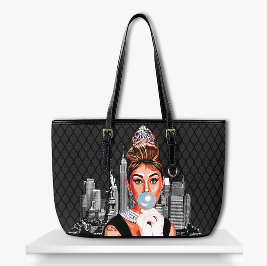 Audrey Hepburn Black Resilient Tote Bag - Coco D'Amore