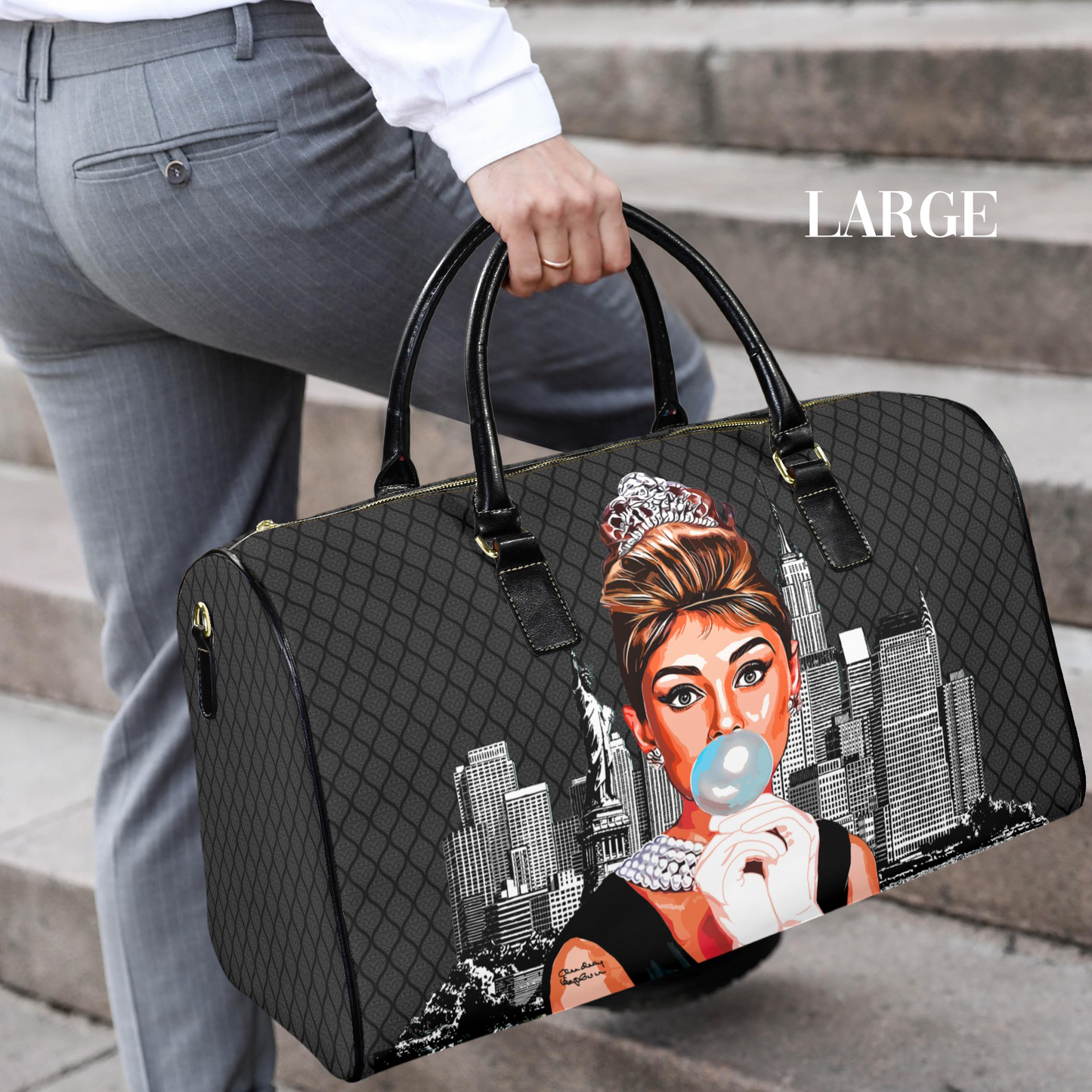 Audrey Hepburn Black Meridian Travel Bag