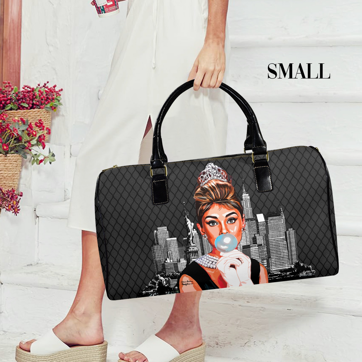 Audrey Hepburn Black Meridian Travel Bag